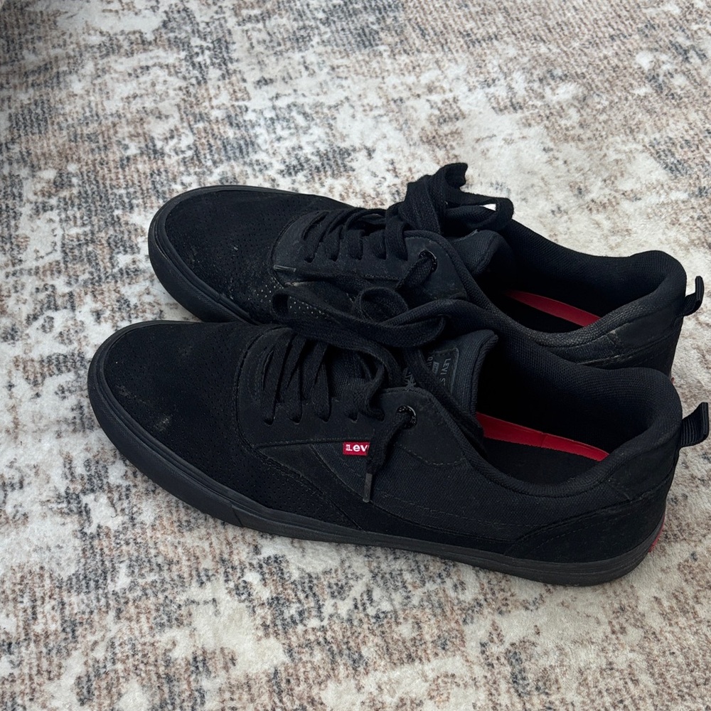 Levi's Black and Red Sneakers